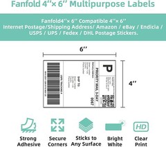 4 x 6 Thermal Shipping Paper Roll of 500 Labels Self-adhesive Mailing for Rollo