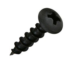 100 Pack #6 x 3/4″ Coarse Deep Thread Pan Head Screws Black Phosphate – Wood MDF