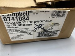 Campbell 0741034 1/0 Lock Link Sgl Loop Chain, Cut to length,Sold/Foot