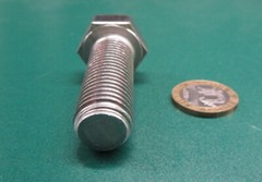 18-8 A2 Stainless Steel Bolt, FT, Metric, M12 x 1.75 x 40 mm Length, 10 Pcs