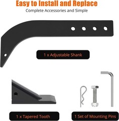 5 PCS Box Blade Shank for Tractor 18″ Ripper Shanks Scarifier Tooth with 4 Holes