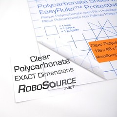 Polycarbonate Plastic Sheet 36″ X 36″ X 0.118″ (1/8″) Exact with EasyRuler Film