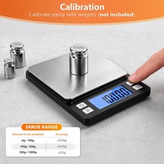 0.01g High Precision Jewelry Scale, 1000g Digital Gram Scale with Hold, Tare …
