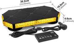 16.5 Inch Roof Top Beacon Emergency Strobe Light 56 LED Magnetic Warning Caution