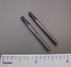 Qty 2, 1/8″ carbide end mill altin coated made in usa