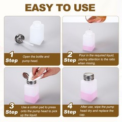 3Pcs 200ml/6.7oz Solvent Alcohol Dispenser for Acetone Cleanser Yellow