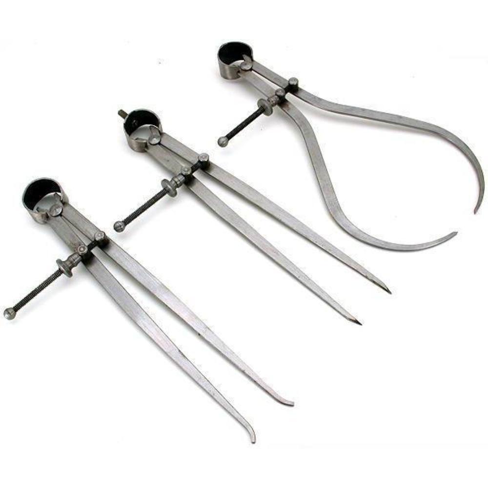 Inside Outside Divider Caliper Set 8″ Woodworking Carpentry Wood Tools 3Pcs