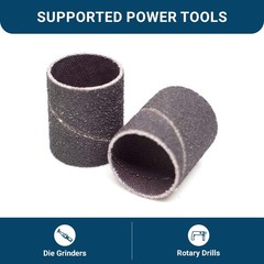 Benchmark Abrasives 3/4” x 1” Aluminum Oxide Abrasive Spiral Bands for Rotary…
