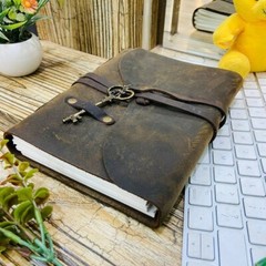 5×7 in Handmade Leather Key Journal Blank Paper best gift for Unisex