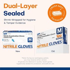 Nitrile Exam Gloves Latex Free Powder Free 100 Count Non Sterile Medical Gloves
