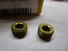 Holo-Krome PRESSURE PLUG1/8-27 x 7/8 PTF BRASS QTY 100