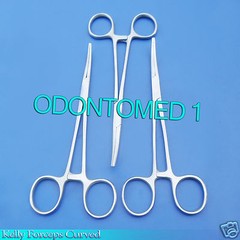 6 Kelly Hemostat Locking Forceps Curved Tip 6.5″