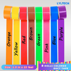Rainbow Colored Duct Tape 8 Rolls,Colorful Duct Tape,Heavy Duty Rainbow Tape Col
