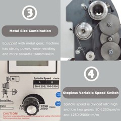 110V WM210V Inch Precision Instrument Variable Speed Metal Bench Lathe 1.1KW