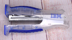Tape Media Rewards Program IBM Blue Clear Promo Stapler NEW