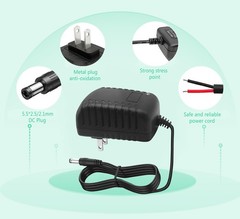 12V 1.5A Power Supply 18W AC Adapter 100-240V AC to DC Converter 12 Volt 1.5 Amp