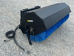 PROWORKS 84″ Hydraulic Angle Broom Skid Steer Attachment Half Poly Wire Brush