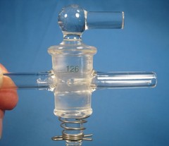 CHEMGLASS AIRFREE ADAPTER VACUUM INERT GAS 24/40 FREE SHIPPING 53
