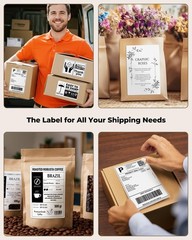 4″x6″ Direct Thermal Printer Label, Shipping Labels Compatible with Rollo, Ja…