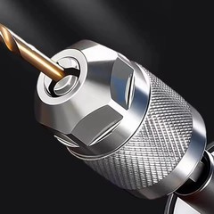 1/4″ Hex Shank Keyless Drill Chuck Adapter Quick Change Converter 0.3mm-6.5mm