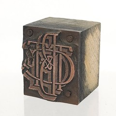 Vintage Letterpress Printing Block Printers Plate BT&T Co B&TT BTT&Co Monogram