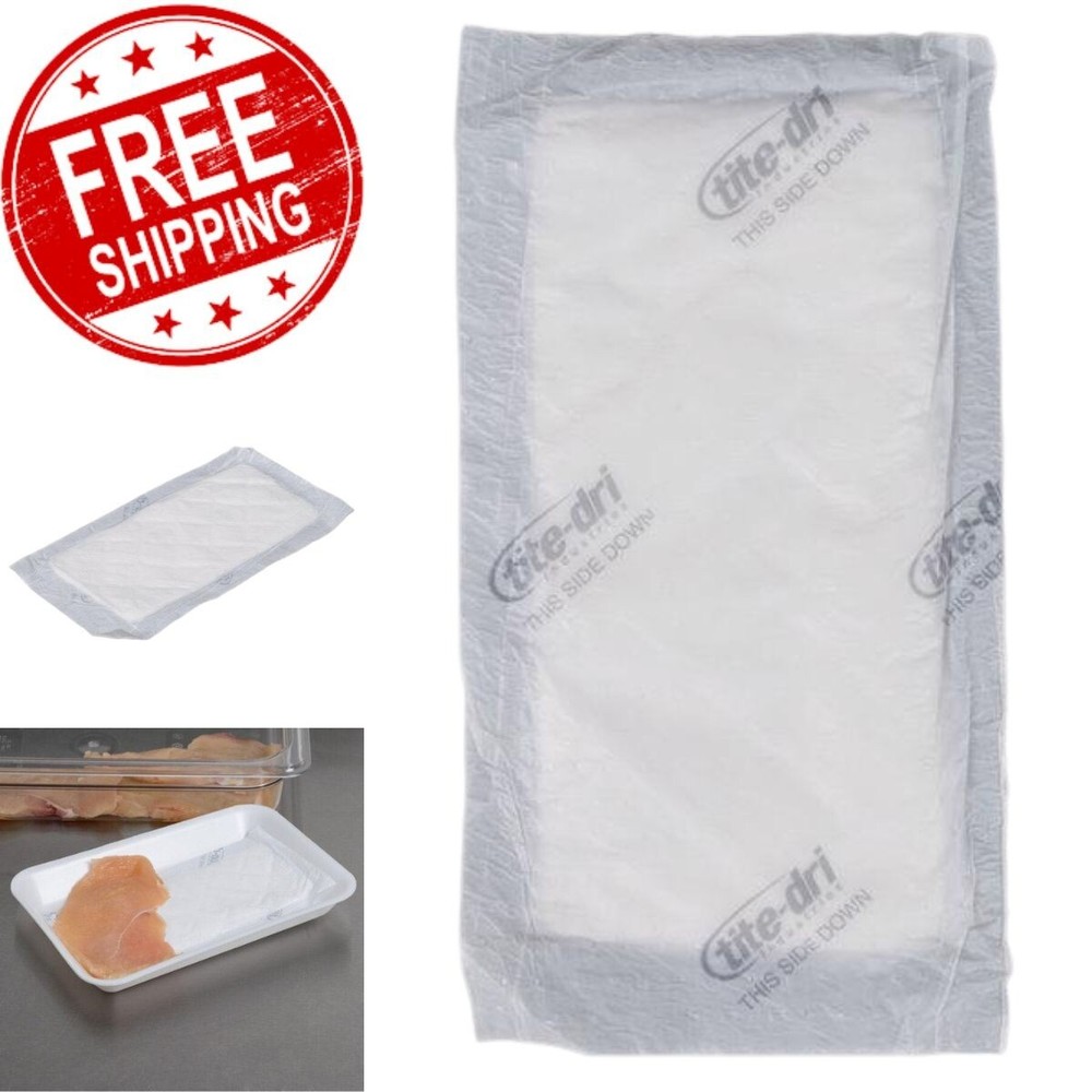 (2000-Pack) 50 Grams 4″ x 7″ White Absorbent Meat Pad Fish Poultry Pads Display