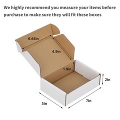 Kraft Corrugated Shipping Mailer Boxes Storage Packaging Carton 7x5x2 50 Pack