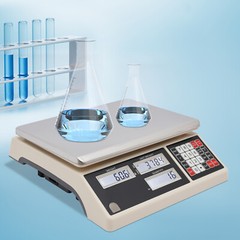 Industrial Counting Scale, 30kg X 0.5g, Digital Scale for Parts and Coins, g/k