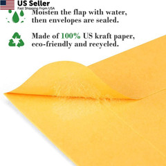 ValBox 3.5×6.5 Money Envelopes, Brown Kraft #7 Coin 3.5 x 6.5 inches,