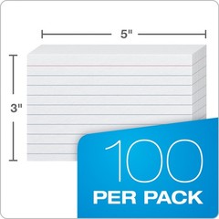 Oxford Heavyweight Ruled Index Cards, 3″ x 5″, 100 Count (Pack of 1), White