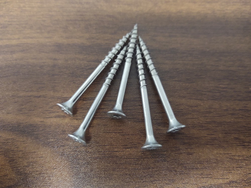 #8 Deck Screws, Type 316 Marine Grade, Stainless Steel, T-20 Star Drive