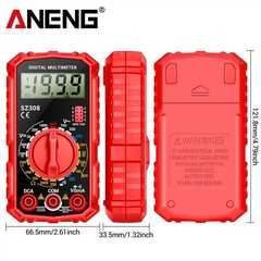 LCD Digital Multimeter Voltmeter Ammeter Ohmmeter Volt AC DC Tester Leads Meter