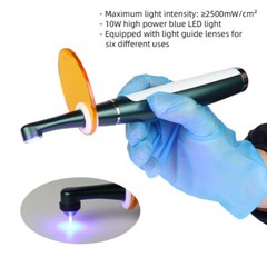 Dental Wireless LED Cure Curing Light Lamp 2500mw/cm² 1 Second Resin Curing