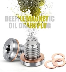 Magnetic Stainless Steel Crankcase Engine Oil Drain Plug with Copper Washer Fit
