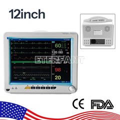 12″ Patient Monitor ICU CCU Vital Sign for Hospital ECG NIBP RESP TEMP SPO2 PR