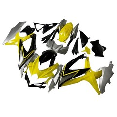 Glossy Yellow Gray ABS Fairing Kit Suzuki GSXR600 GSXR750 K8 2008-2010