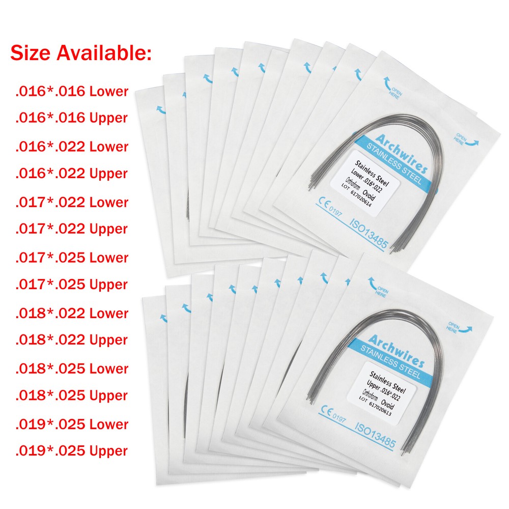 Dental Orthodontic Arch Wire Stainles Steel Rectangular Ovoid/Nature Form ty