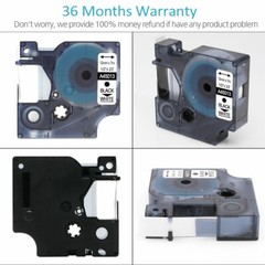 5PK For Dymo D1 12mm Label Tape Black on White 45013 S0720530 Cassette 1/2″ 160
