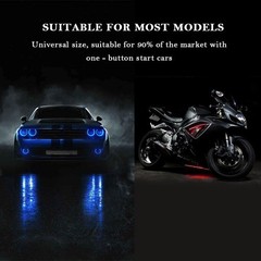 Universal Zinc Alloy Spin-Type Push Start Button Cover, Stylish Interior Car Dec