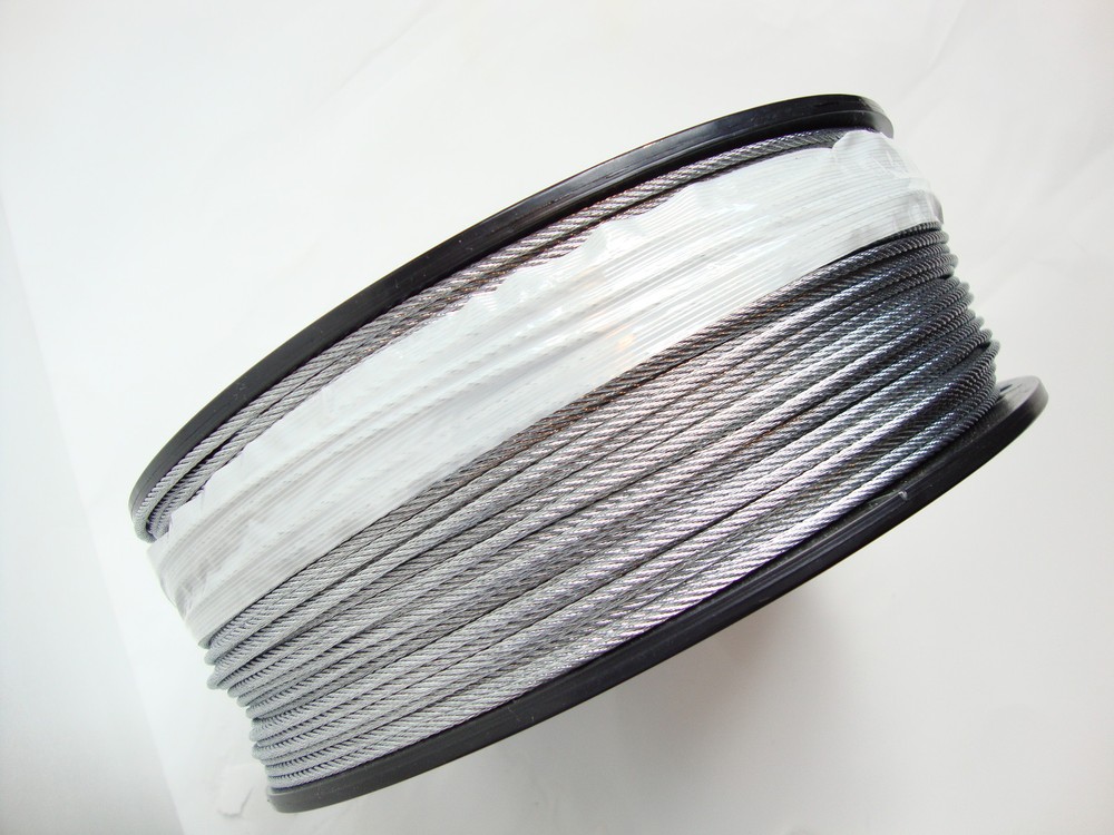 Galvanized Wire Rope Cable 1/8″, 7×19, 500 ft reel