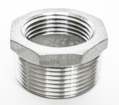 3″ x 2″ Stainless Steel Hex Reducer Bushing – NPT Pipe Reducer 3″ MNPT x 2″ FNPT