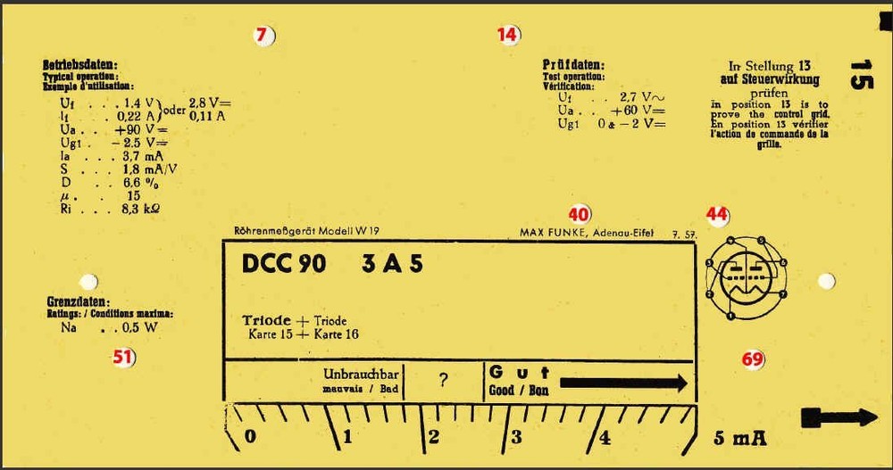 Max Funke W 19.W 19 S Test Cards Tube Tester ISBN 978-3-944679-01-3