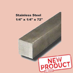 Stainless Steel Solid Square Bar Stock 304 1/4″ x 1/4″ x 72″ Square 6 Feet Long