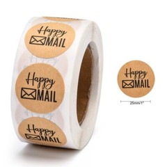 Happy Mail Sticker Labels 500 each per roll Great for Orders Crafts work & Fun