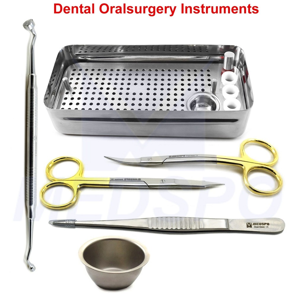 Dental Oral Surgery Kit Platelet Fibrin Box Dissection Scissors Bone Compactor