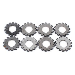 8 Pcs/Set 14.5° Involute Gear Cutter DP8 DP10 DP16 DP20 DP22 PA14-1/2 HSS 8H Set