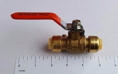 1 PIECE 1/2″ PUSH FIT BALL VALVE WITH DRAIN FULL PORT NEW!