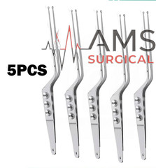 5Pcs Yasargil Bayonet Tumor Forceps 2mm t0 5mm Cup 9” Neurosurgical Instrument