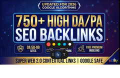 750 High DA SEO Backlinks | 2026 Web 2.0 Contextual Link Building | Manual