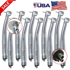 10Pcs USA Dental Fiber Optic LED E-generator Turbine Handpiece Triple 4Hole UDM4